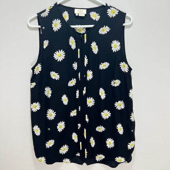 kate spade Tops - Kate Spade Sleeveless Daisy Silk Top Size S